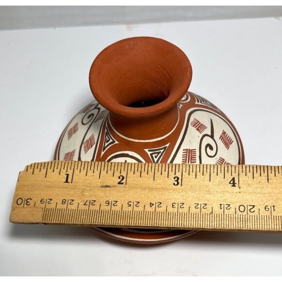 Clay Pottery Vase Quibor Lara Folk Art Venezuela 3.5" - Picture 5 of 6